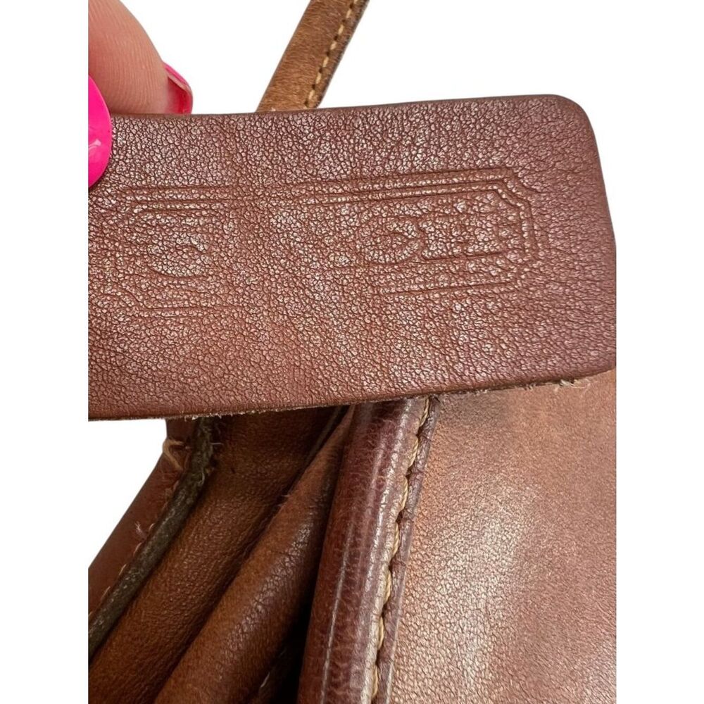 Vintage Coach Lindsay Crossbody British Tan Leather Bag 9242 - Picture 5 of 16
